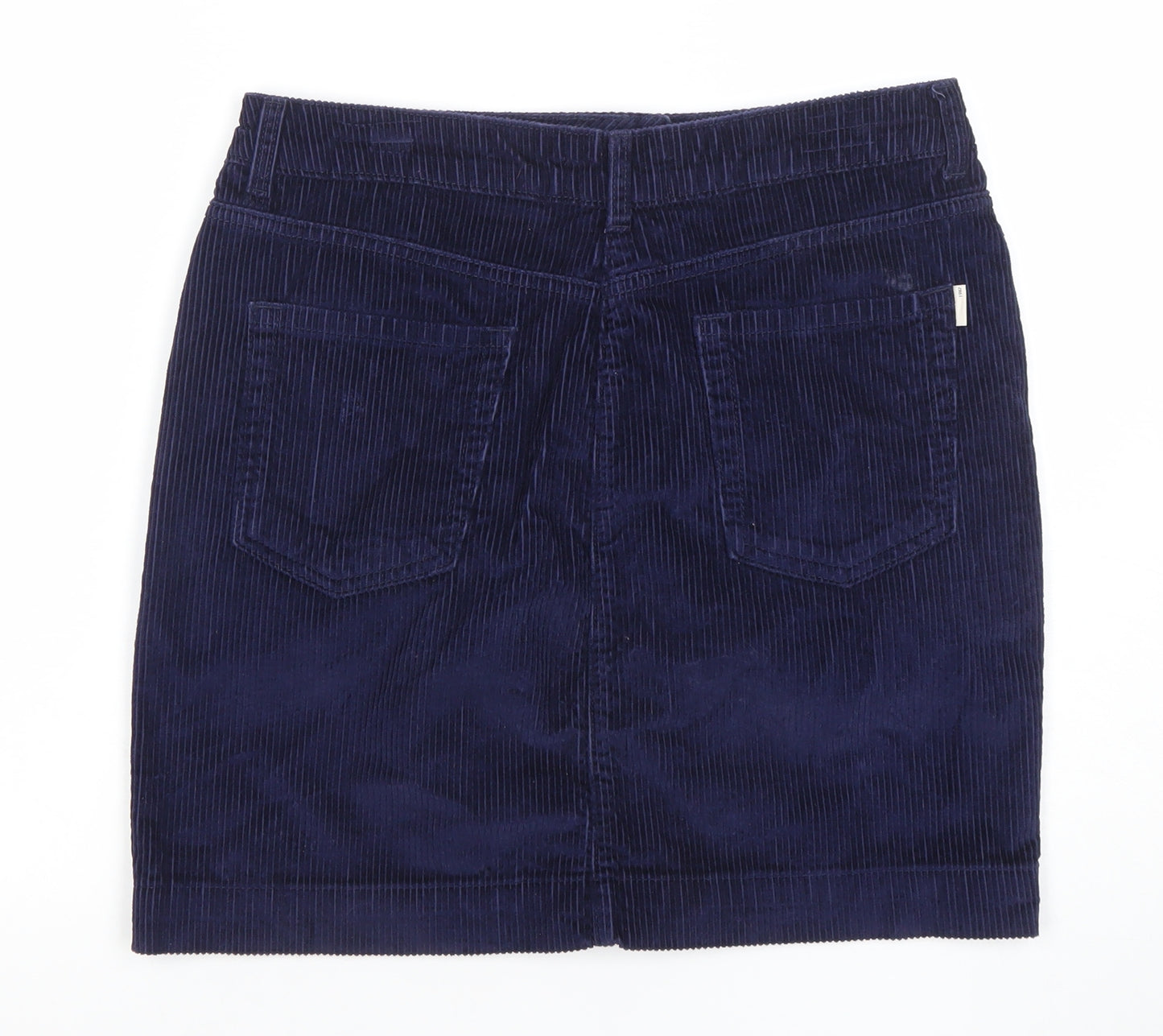 Next Women Blue Corduroy Short Pencil Skirt Size 10