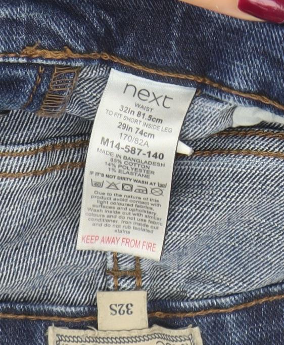 Next Men's Blue Straight Leg Denim Jeans 32W 29L Regular Fit