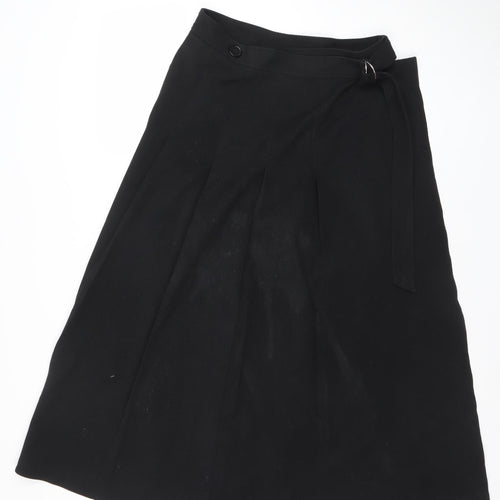 Marks and Spencer Womens Black A-Line Knee Length Skirt Size 10
