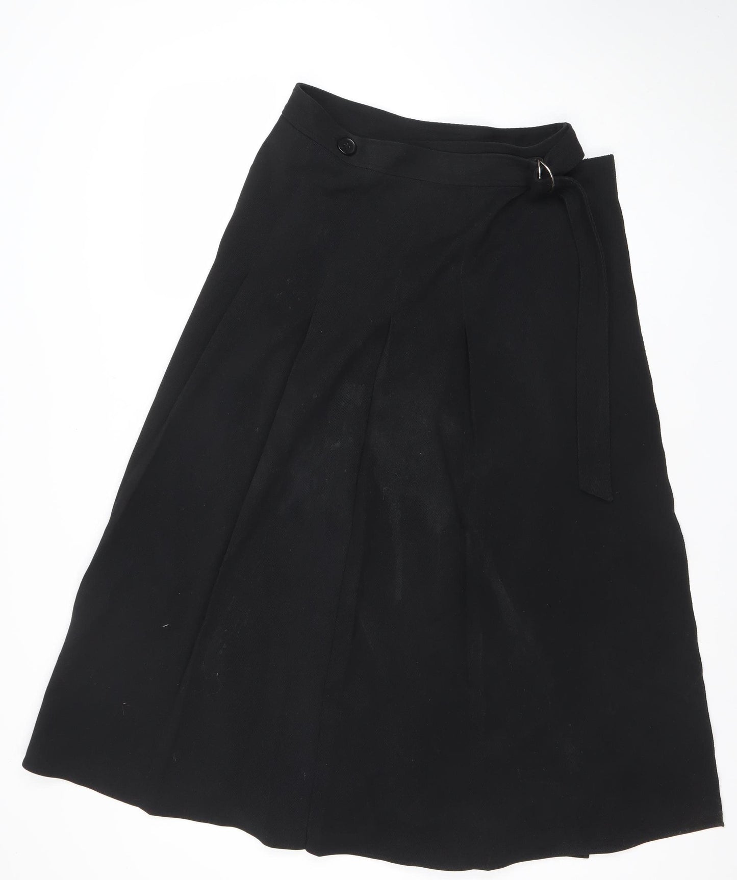 Marks and Spencer Womens Black A-Line Knee Length Skirt Size 10