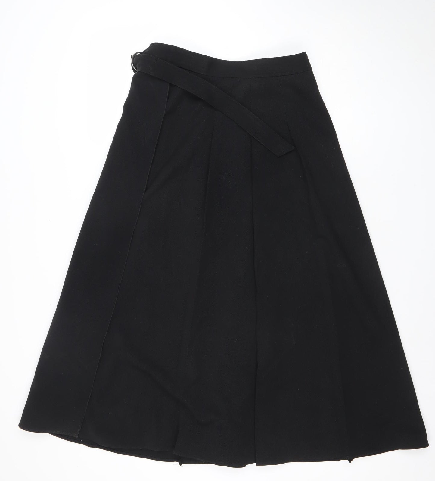 Marks and Spencer Womens Black A-Line Knee Length Skirt Size 10