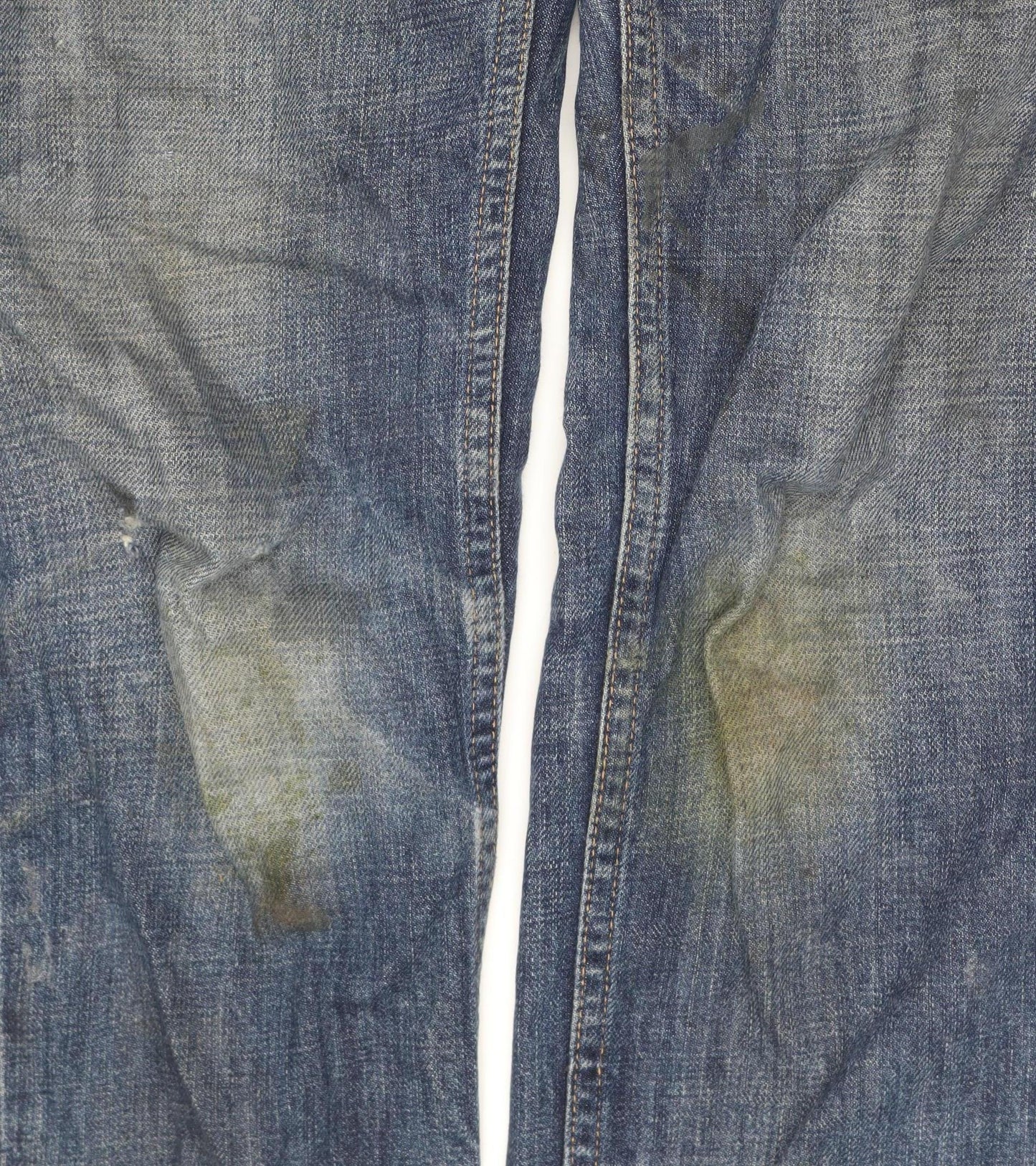 Replay Men's Blue Denim Straight Jeans 28W 30L Regular Fit