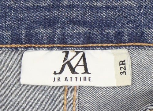 JK Attire Men’s Blue Light Wash Distressed Skinny Jeans 32R