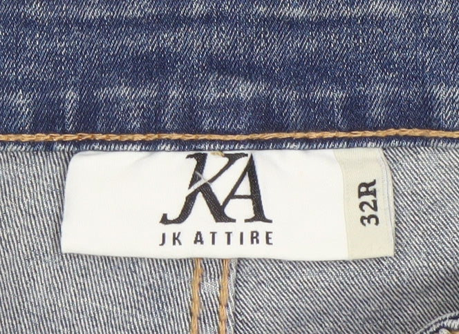 JK Attire Men’s Blue Light Wash Distressed Skinny Jeans 32R