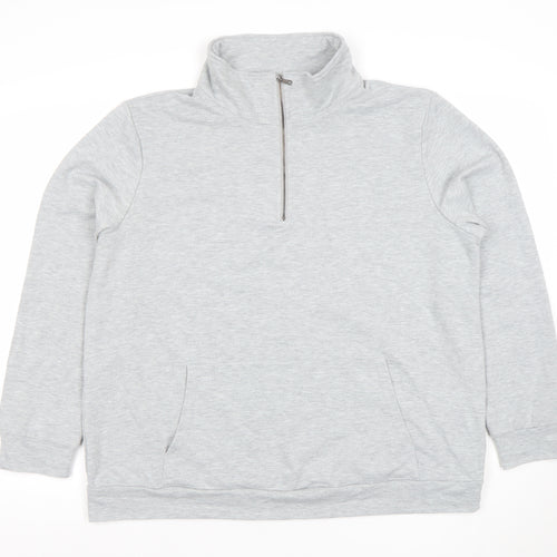 GRECERELLE Women’s Grey 2XL 1/2 Zip Pullover Sweatshirt