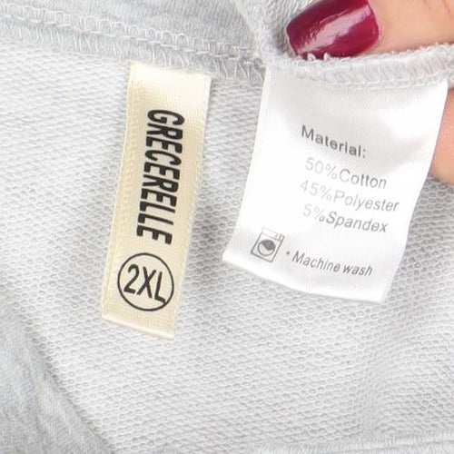 GRECERELLE Women’s Grey 2XL 1/2 Zip Pullover Sweatshirt