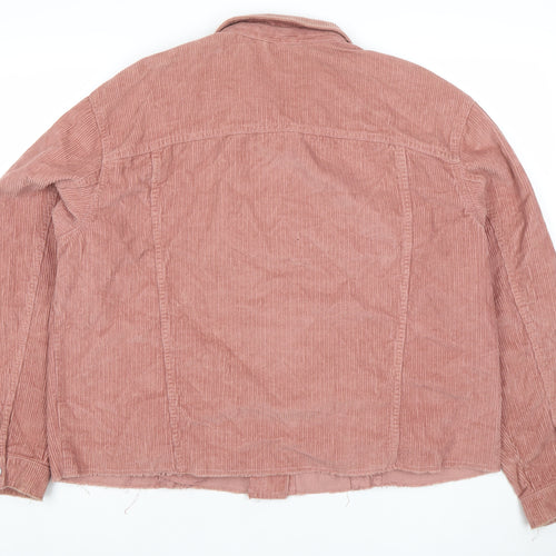 F&F Womens Pink Corduroy Button Jacket Size 16 Casual Short