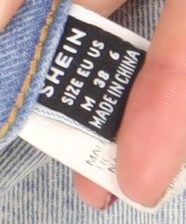 SHEIN Women’s Blue Distressed Wide-Leg Denim Jeans Size 10