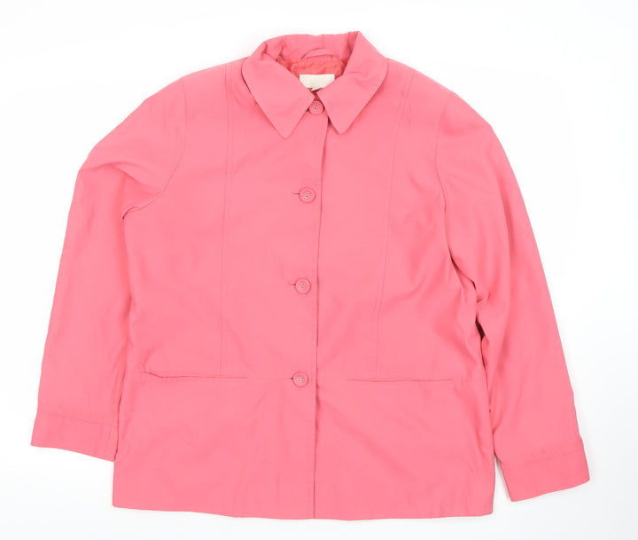Marks and Spencer Women’s Pink Blazer Jacket UK 16 Regular Fit