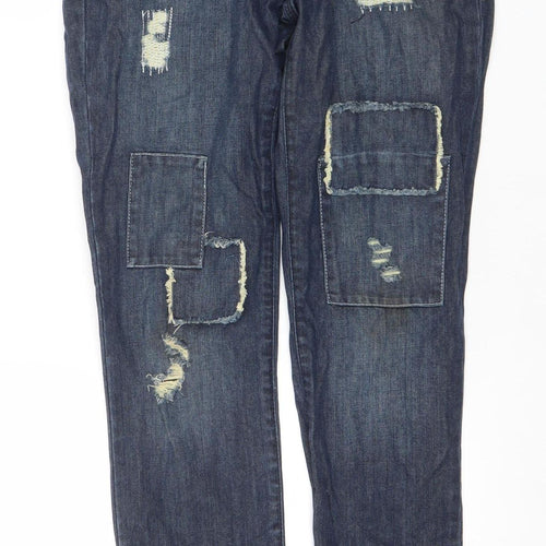 Superdry Women’s Blue Slim Fit Distressed Denim Jeans W28 L32