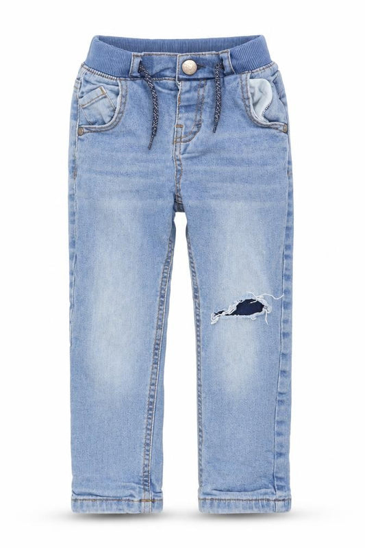 Next Boys Blue Regular Fit Drawstring Denim Jeans 3 Years