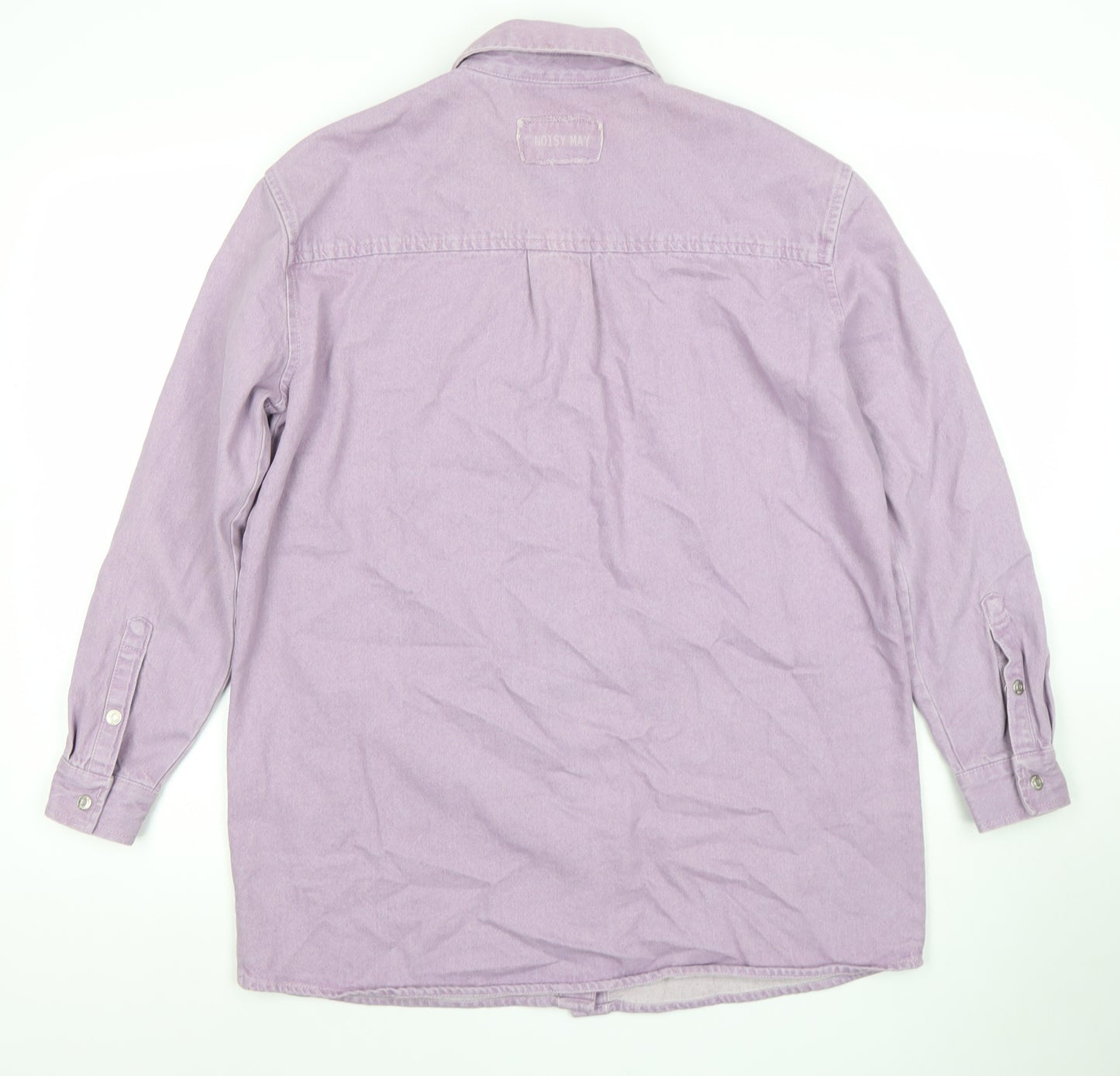 Noisy May Women's Purple Cotton Denim Shacket XS