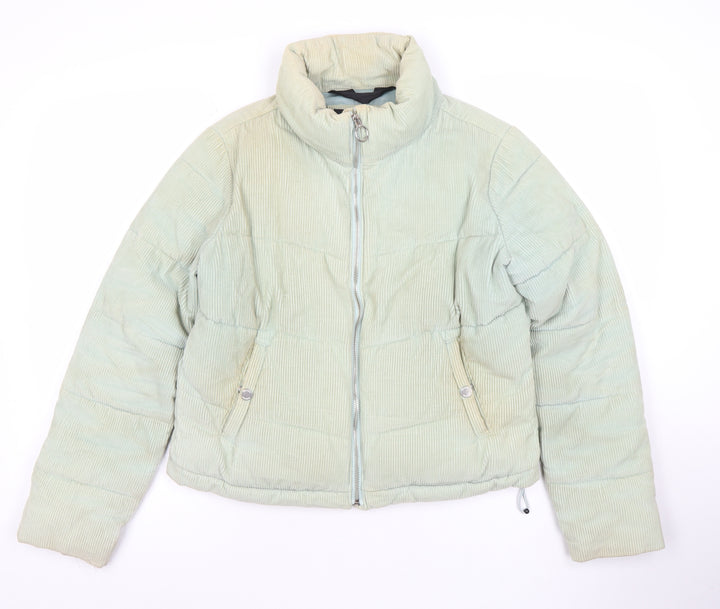 Hollister Women’s Green Corduroy Puffer Jacket Size S