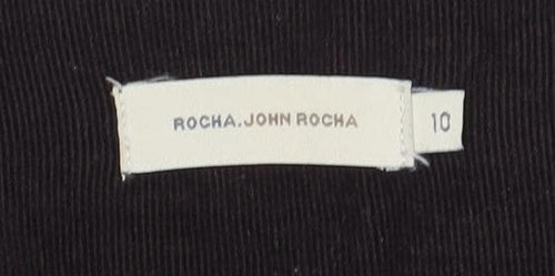 ROCHA.JOHN ROCHA Women Brown A-Line Corduroy Midi Skirt Size 10