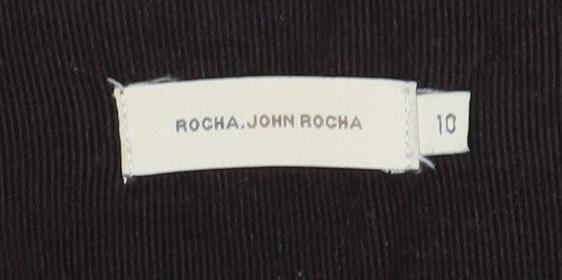 ROCHA.JOHN ROCHA Women Brown A-Line Corduroy Midi Skirt Size 10