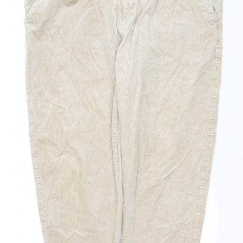 Marks and Spencer Women's Beige Corduroy Chino Trousers Size 22
