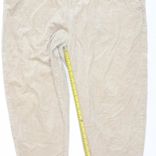 Marks and Spencer Women's Beige Corduroy Chino Trousers Size 22