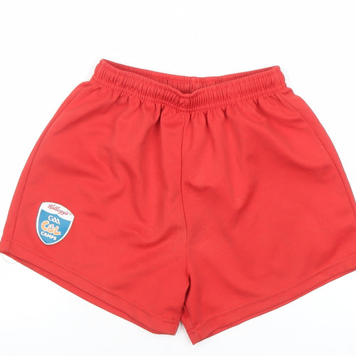 O’Neills Boys Red Athletic Sports Shorts 4 Years Polyester Elastic Waist