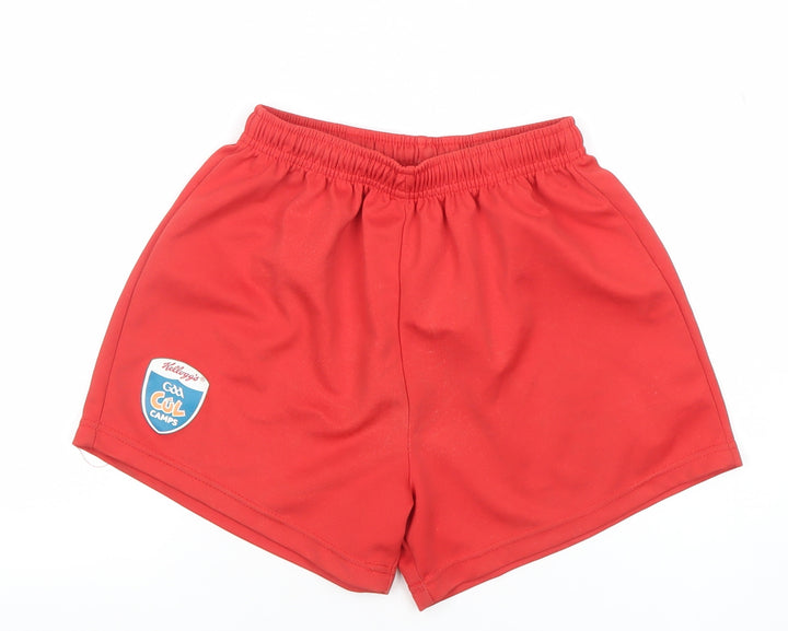 O’Neills Boys Red Athletic Sports Shorts 4 Years Polyester Elastic Waist