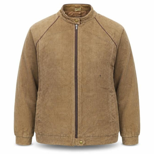Top Lady Brown Corduroy Bomber Jacket Womens Size 20 Lined Zip Casual