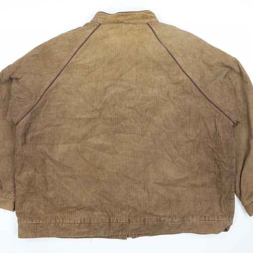Top Lady Brown Corduroy Bomber Jacket Womens Size 20 Lined Zip Casual