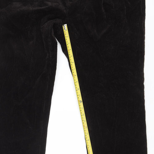 Marks and Spencer Men’s Brown Corduroy Regular Fit Trousers 42W 31L