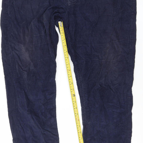 Crew Clothing Co. Men's Blue Corduroy Regular Fit 36in Trousers