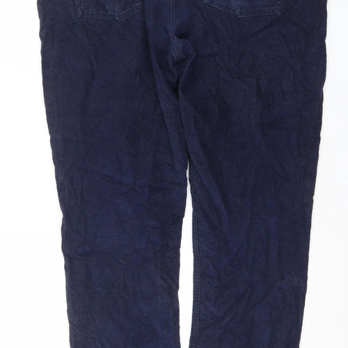 Crew Clothing Co. Men's Blue Corduroy Regular Fit 36in Trousers