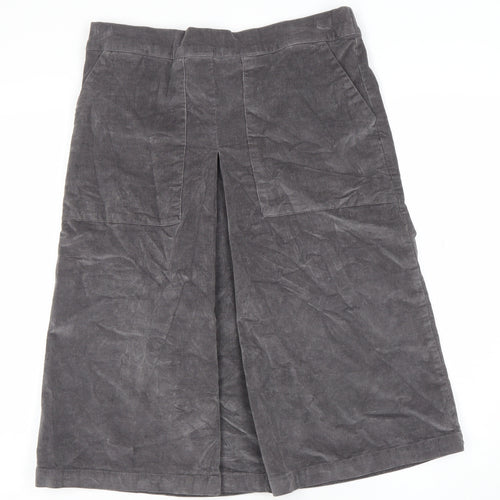 Cotton Traders Women’s Grey Corduroy Cargo Midi Skirt Size 12