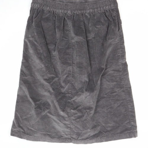 Cotton Traders Women’s Grey Corduroy Cargo Midi Skirt Size 12