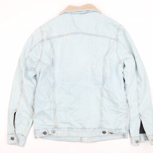 Clime-It Brothers Womens Blue L Denim Sherpa Lined Jacket