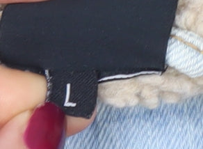 Clime-It Brothers Womens Blue L Denim Sherpa Lined Jacket