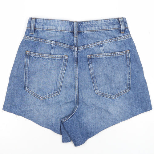 Marks and Spencer Womens Blue Size 8 Cut-Off Denim Shorts