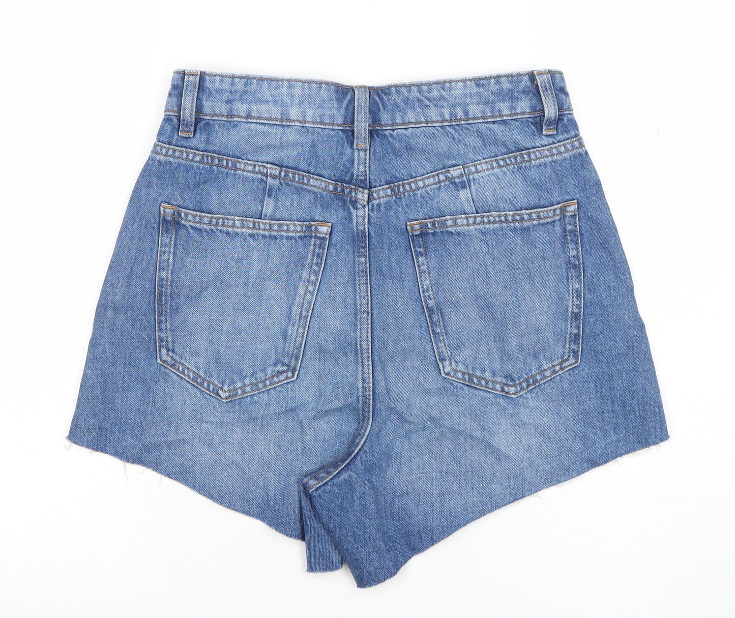 Marks and Spencer Womens Blue Size 8 Cut-Off Denim Shorts