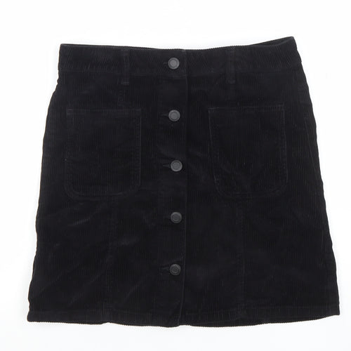 Next Women’s Black Corduroy A-Line Skirt Size 10
