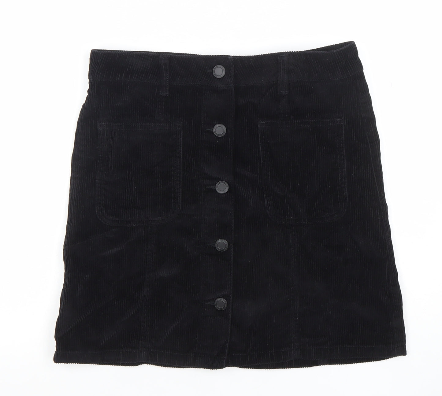 Next Women’s Black Corduroy A-Line Skirt Size 10