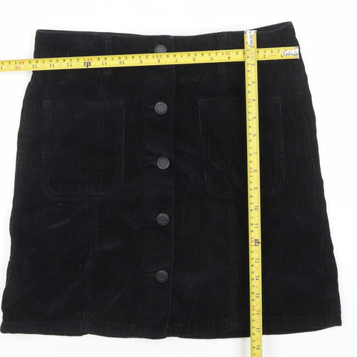 Next Women’s Black Corduroy A-Line Skirt Size 10