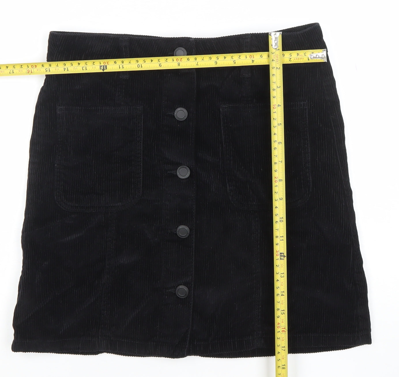 Next Women’s Black Corduroy A-Line Skirt Size 10