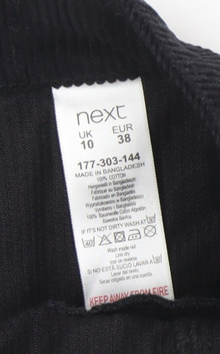 Next Women’s Black Corduroy A-Line Skirt Size 10