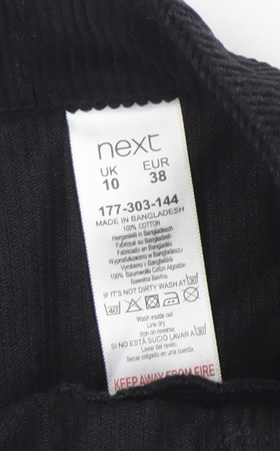 Next Women’s Black Corduroy A-Line Skirt Size 10
