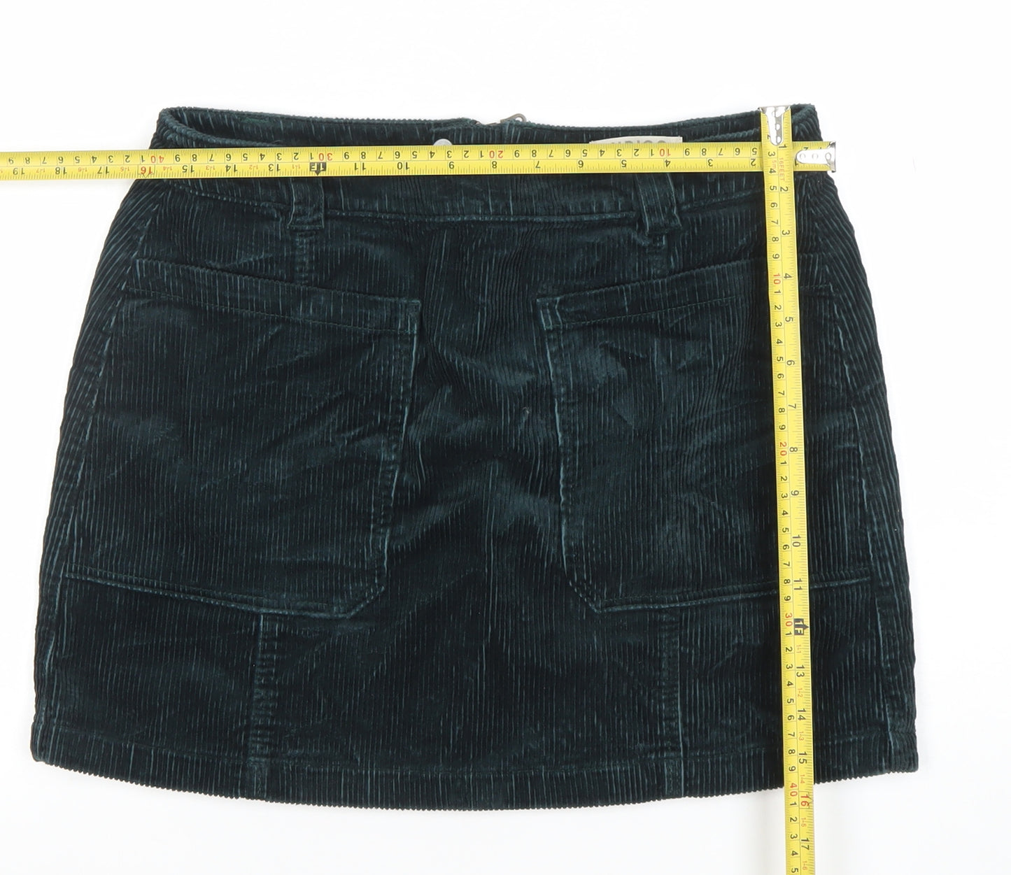 Marks and Spencer Women’s Green Corduroy A-Line Skirt Size 12