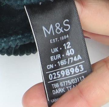 Marks and Spencer Women’s Green Corduroy A-Line Skirt Size 12