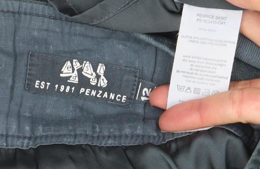 Fat Face Womens Green Knee Length Corduroy Pencil Skirt Size S