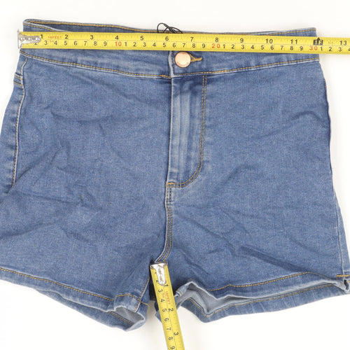 Denim & Co Women's Blue Denim High Rise Stretch Shorts Size 12