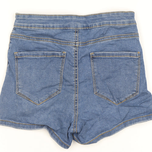 Denim & Co Women's Blue Denim High Rise Stretch Shorts Size 12