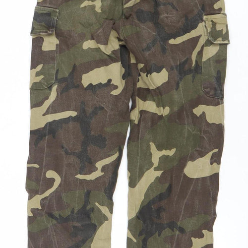 Cherry Koko Womens Brown Camouflage Cargo Jeans Size S