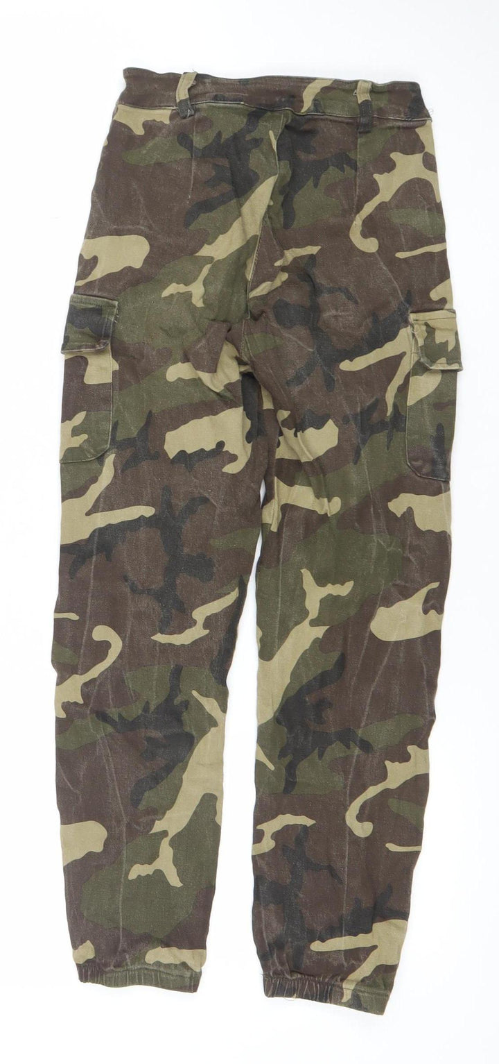 Cherry Koko Womens Brown Camouflage Cargo Jeans Size S