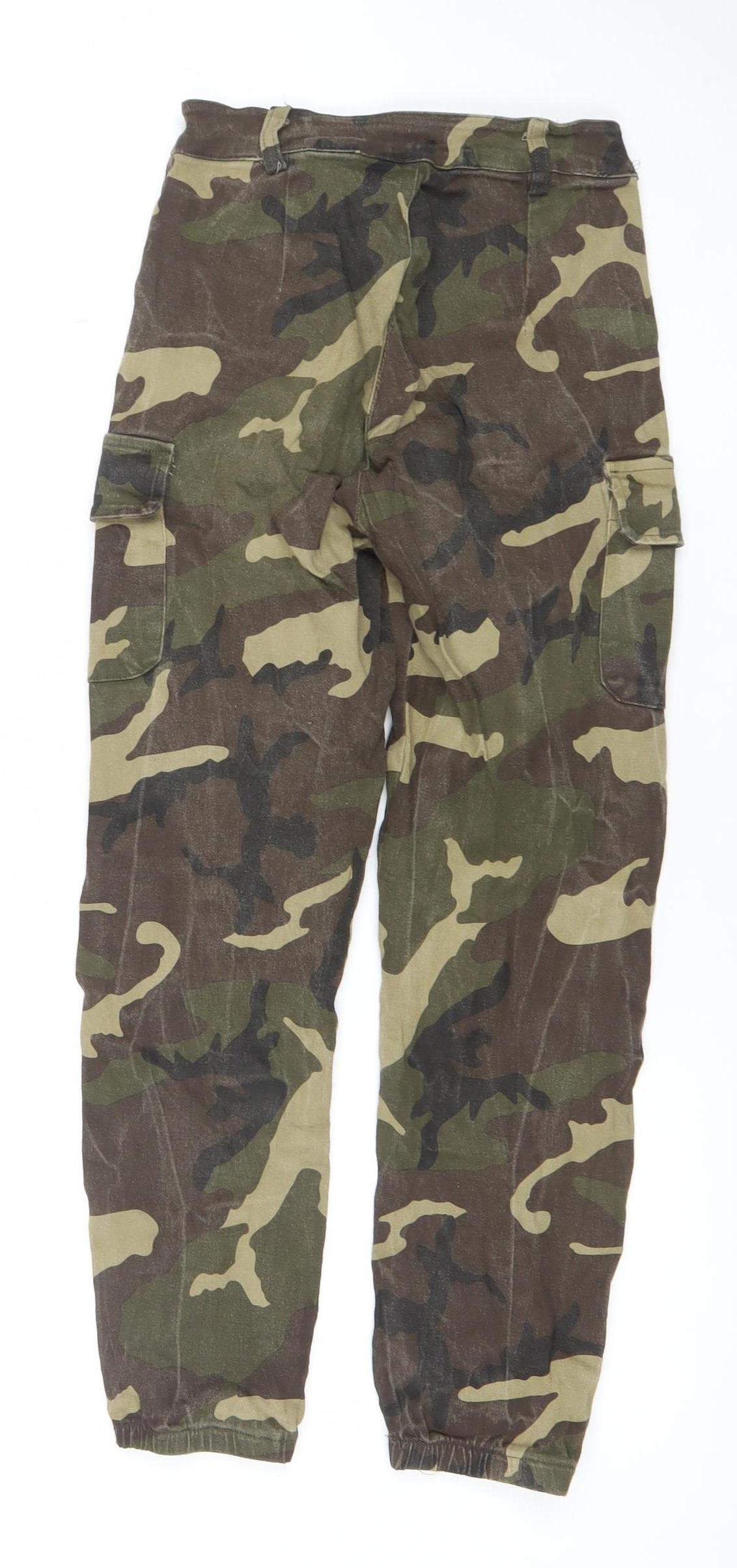 Cherry Koko Womens Brown Camouflage Cargo Jeans Size S