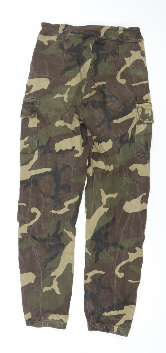 Cherry Koko Womens Brown Camouflage Cargo Jeans Size S