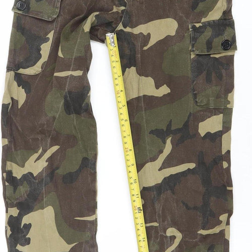 Cherry Koko Womens Brown Camouflage Cargo Jeans Size S